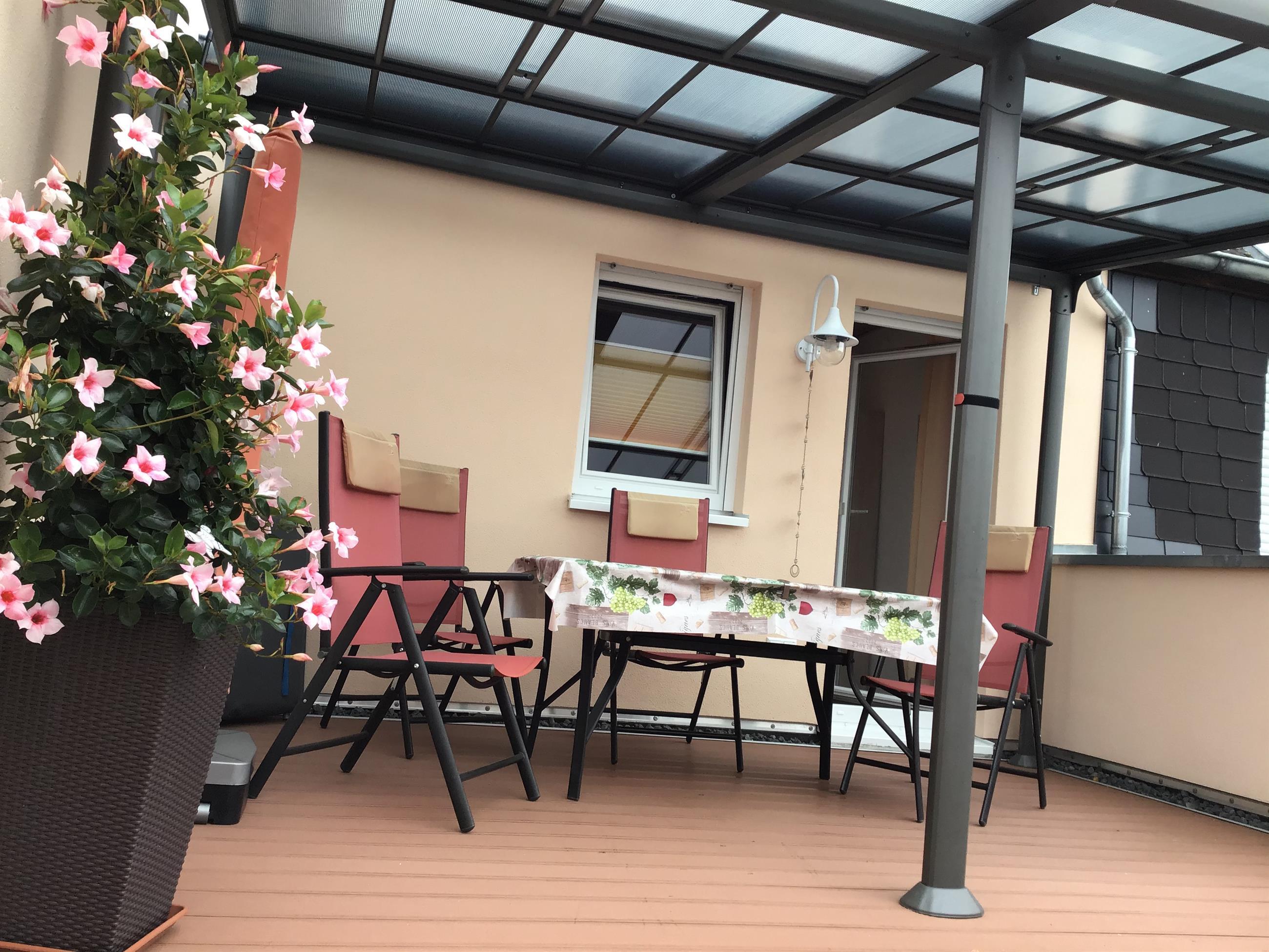 Foto: Fewo Dachterrasse mit Überdachung